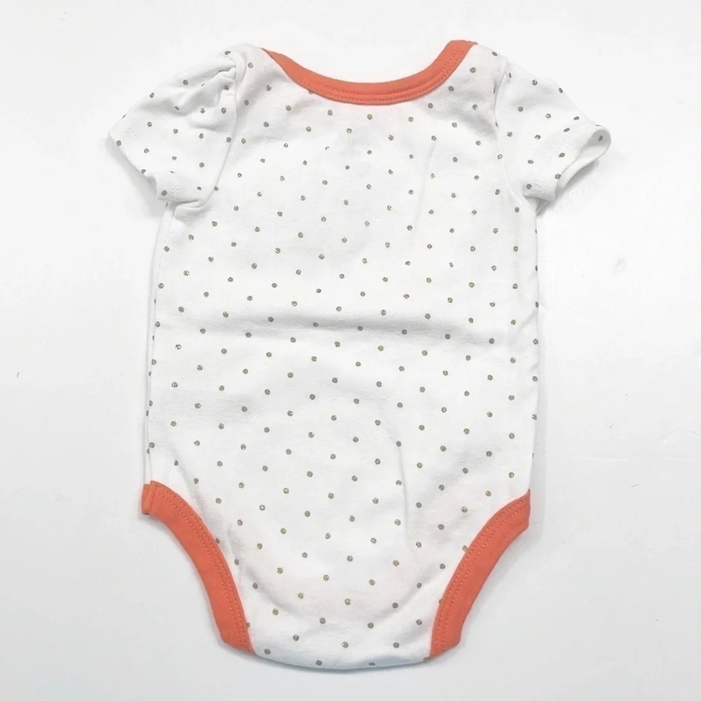 Baby Essentials My First Thanksgiving turkey polkadot baby girls bodysuit